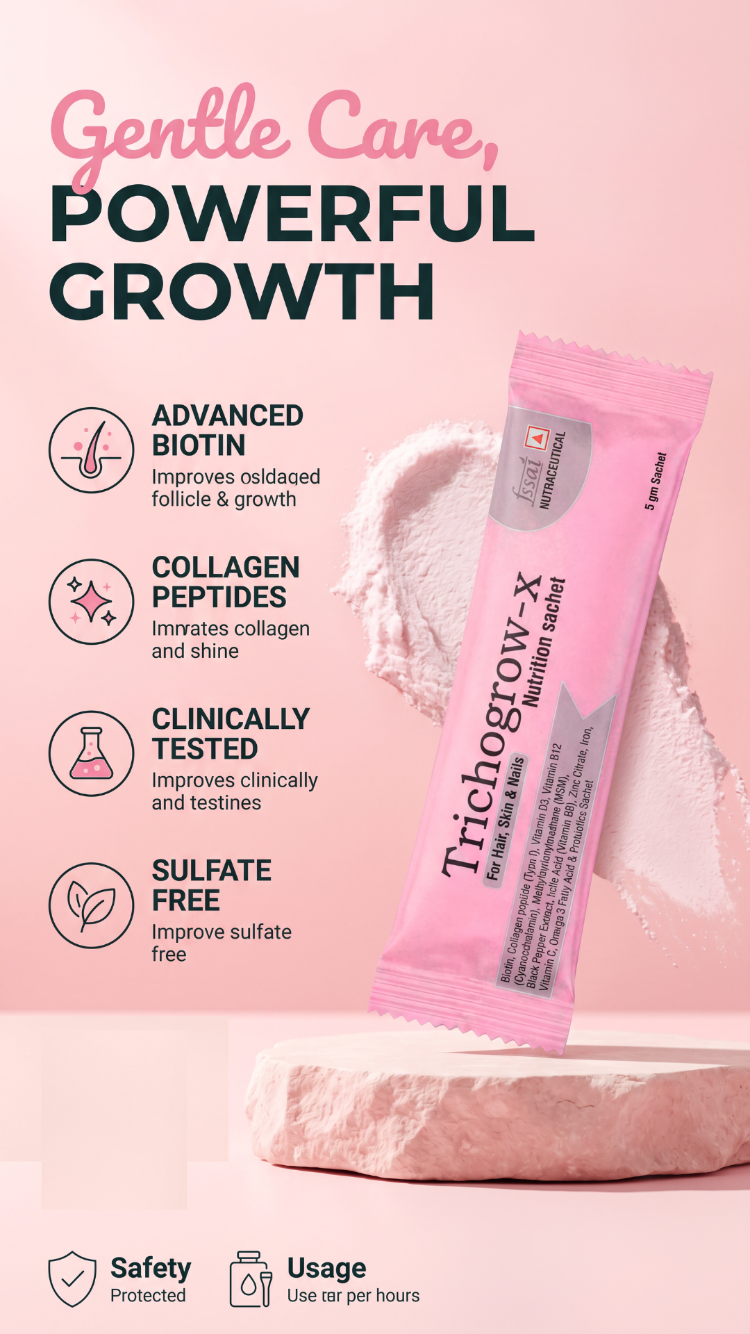 Trichogrow-X — Hair, Skin & Nails Nutrition Sachets